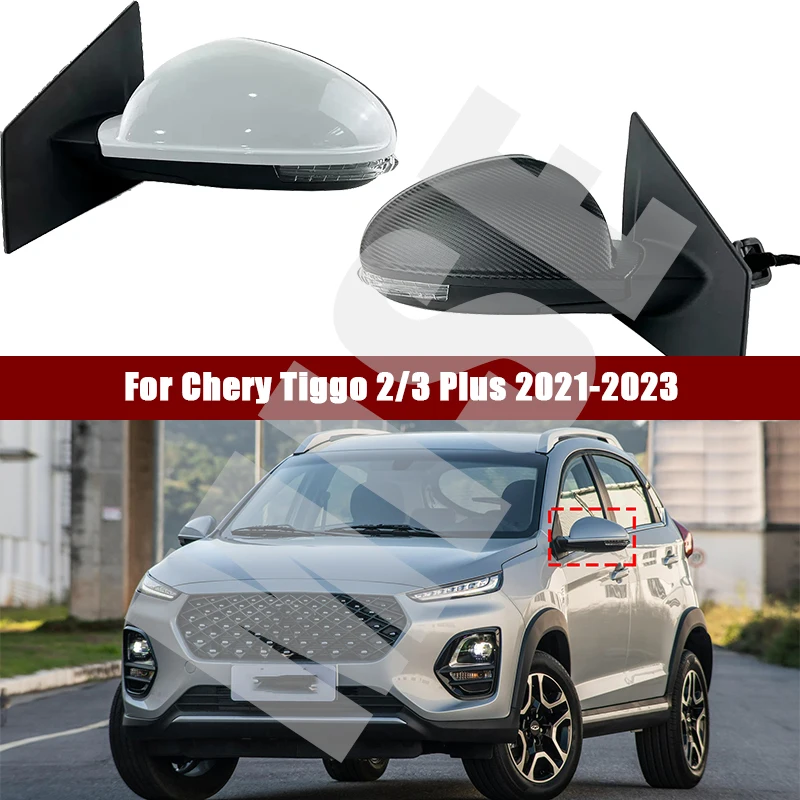 

For Chery Tiggo 2/3 Plus 2021-2023 Car Outside Side Reverse Mirror Assembly With Turn Signal Heating Mirror Assy Accessories