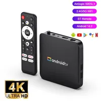 H96 MAX Amlogic S905L3 Androidtv 14.0 AI TV Box  4K Video Decording 2.4G/5G WiFi BT4.0 Voice Assistant Home Set Top Box