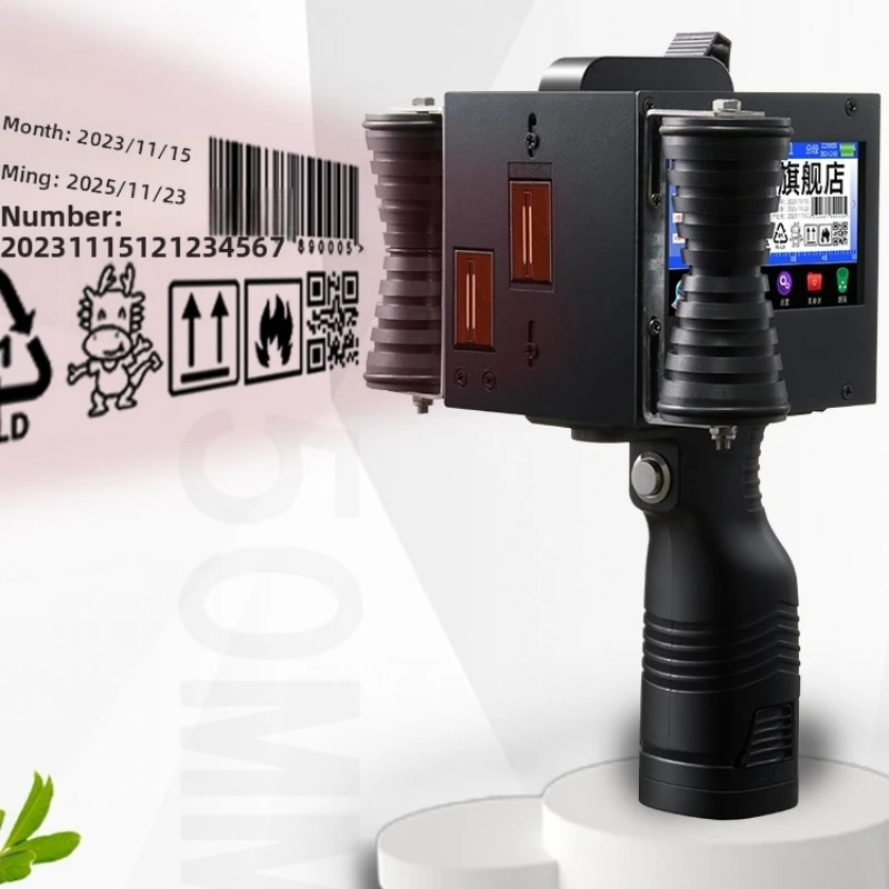 Impresora de Inyección de Tinta Portátil para Codificación, Impresora de Inyección de Tinta Industrial para Madera, Máquina para Hacer Etiquetas, Etiquetadora Manual para Pequeñas Empresas