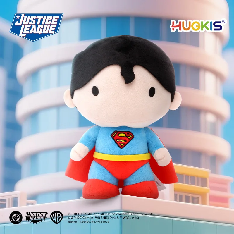 Bandai Neue 20 cm Justice League Echte Plüschpuppe Cartoon Niedliche Batman Puppe Superman Puppe Geburtstagsgeschenk Weihnachtsgeschenk