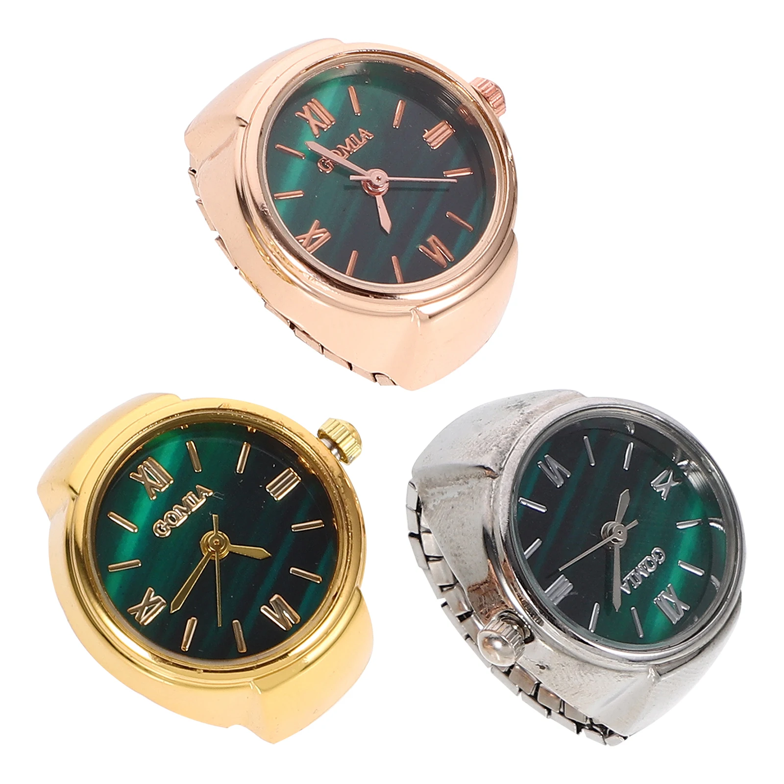 

3 Pcs Design Watch Mini Creative for Girls Finger Women Miss Watches