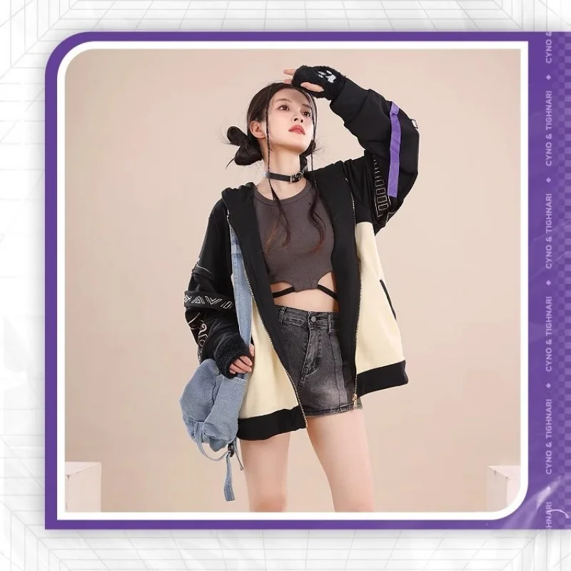 Three points original god costume Tinari wei clothes clothes anime surrounding personality vibe wind to wear a coat hoodie