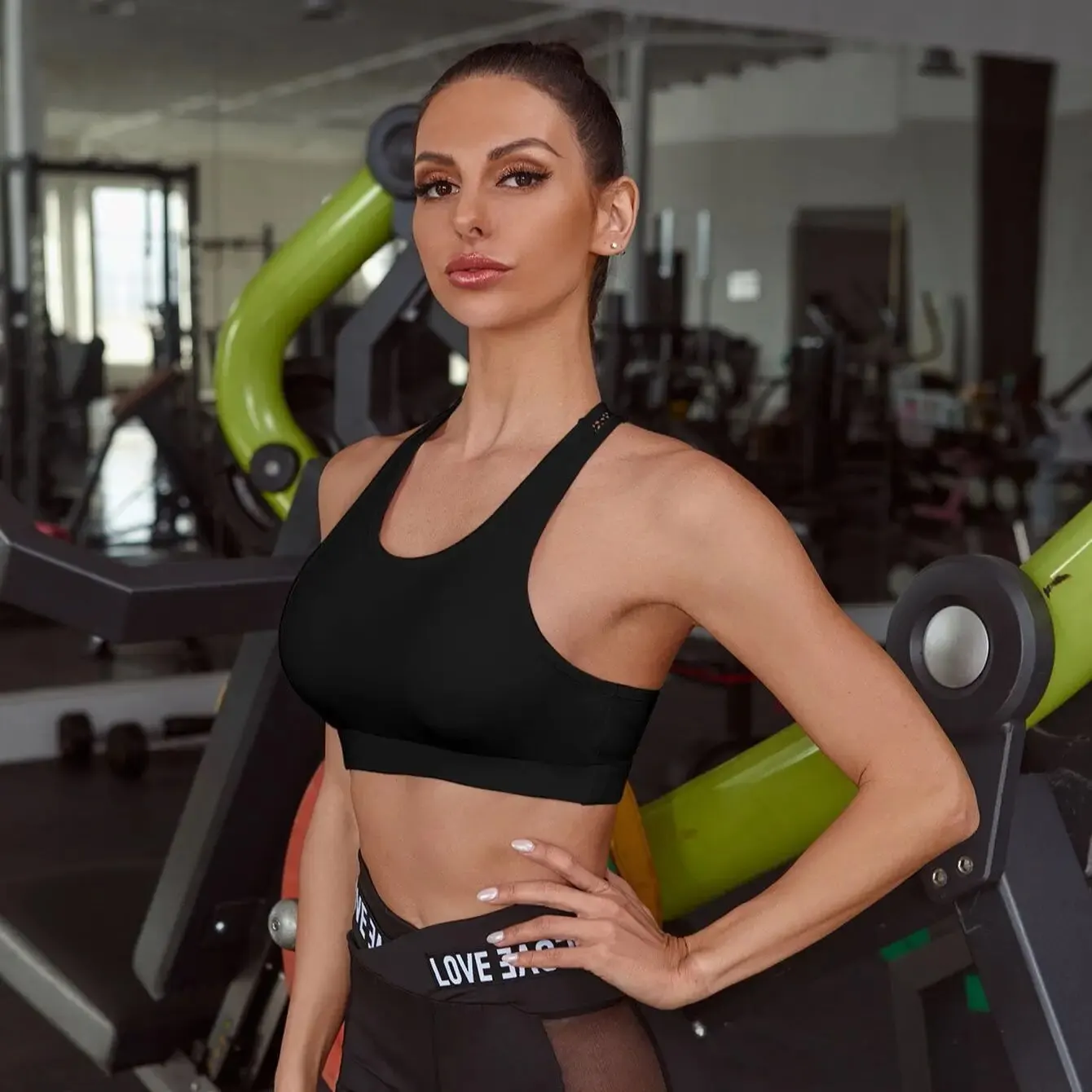Women Sport Bra Fitness Letters Yoga Bra Cup Running Yoga Gym Fitness Crop Top Women Push Up Bralette Sports Bras