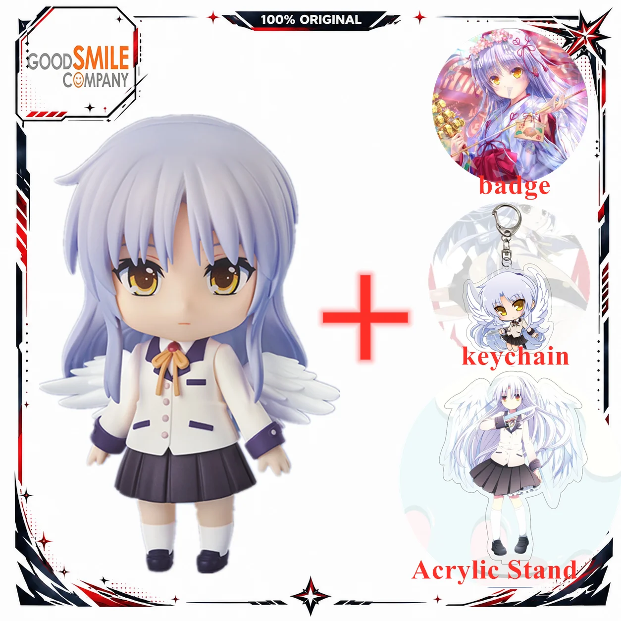 ¡Angel Beats! original. Anime Tachibana Kanade ‌   Figuras de acción Angel Beats, modelo de PVC.