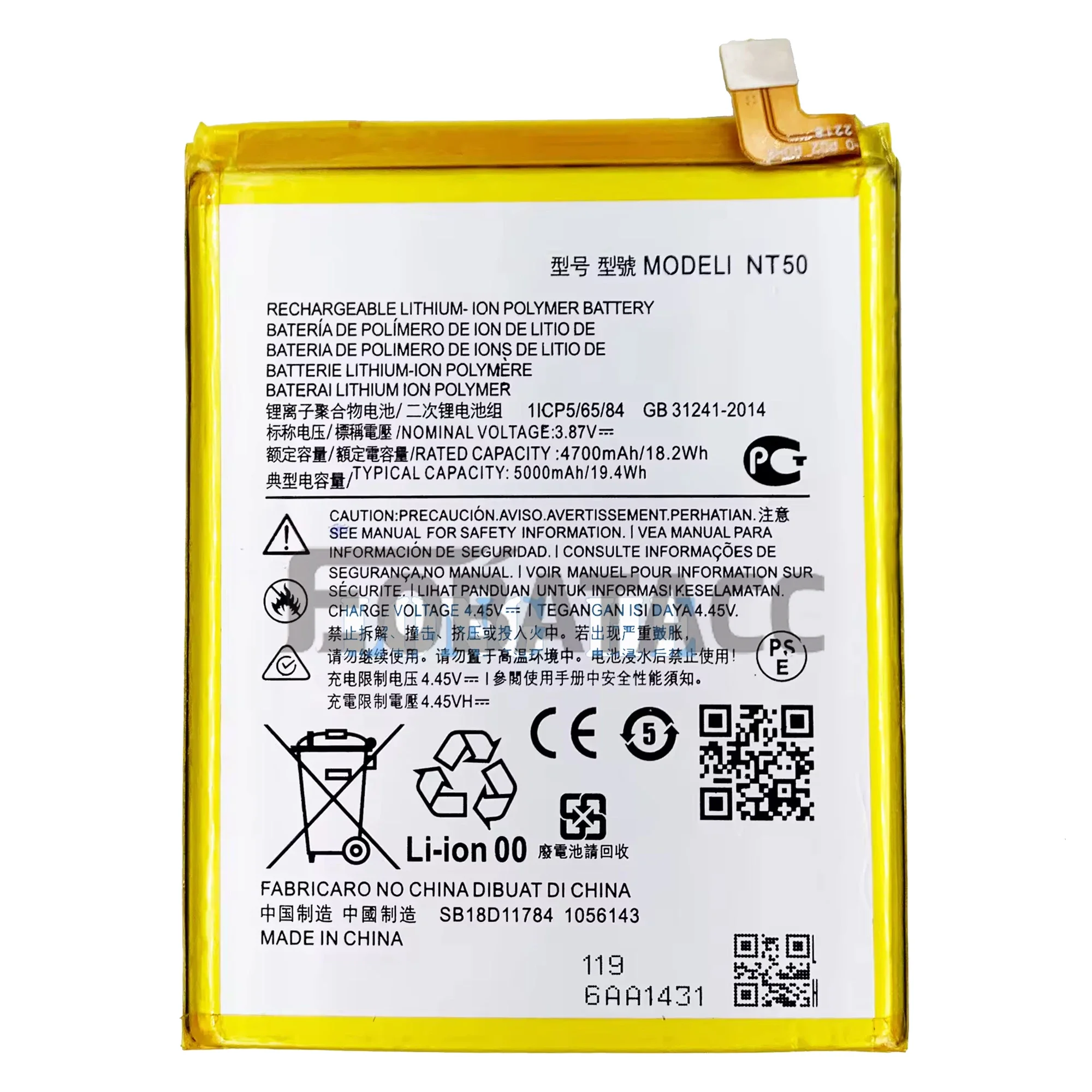 100% New Original Battery NT50 For Motorola  EDGE 20 Fusion/Lite /Edge 20 Lite/ XT2139 Battery + Free Tools