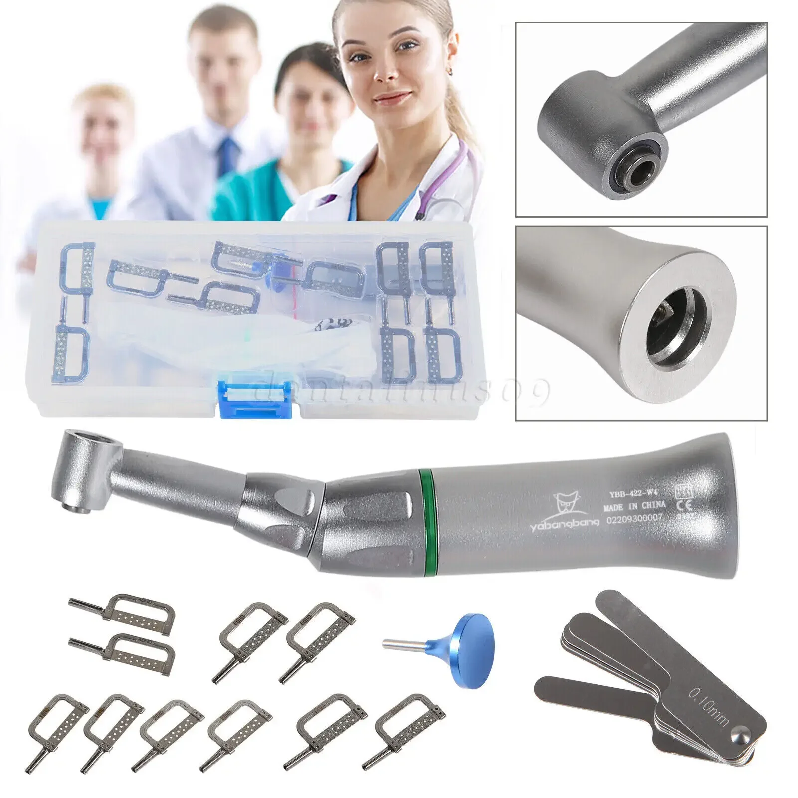 4:1 Reduction Dental Contra Angle IPR Handpiece Plus 10pcs Interproximal Strips