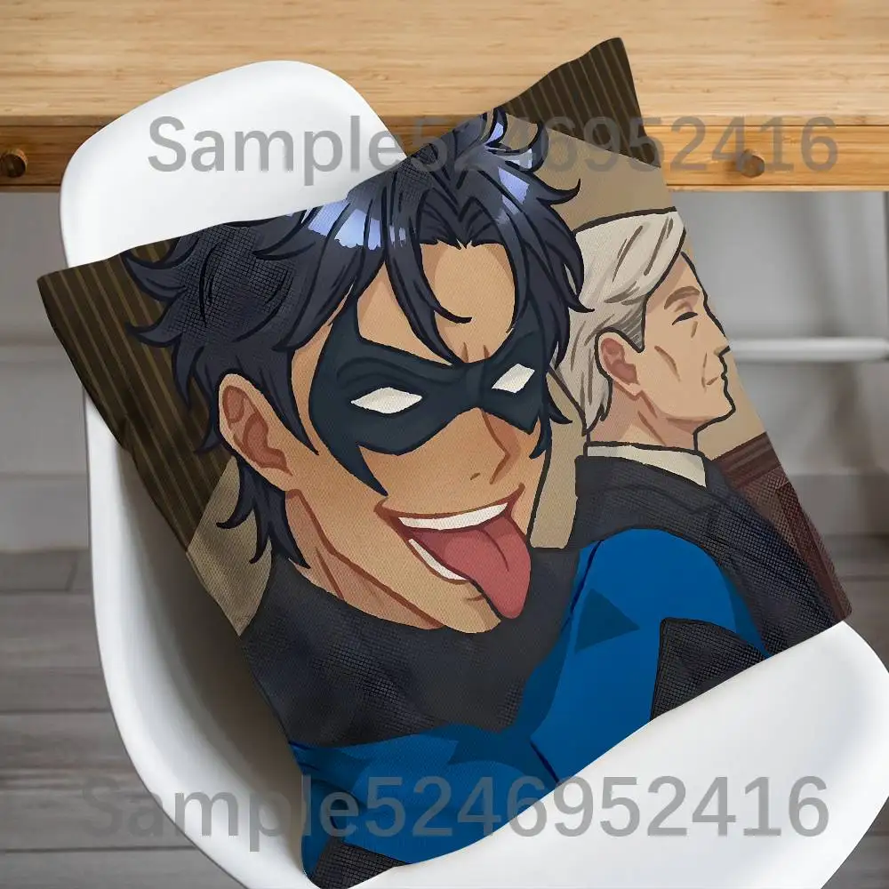 D-Dick Grayson Heros Pillow Case Short Plush Sofa Decorative Gift Home Double-sided Printing Cushio view 6