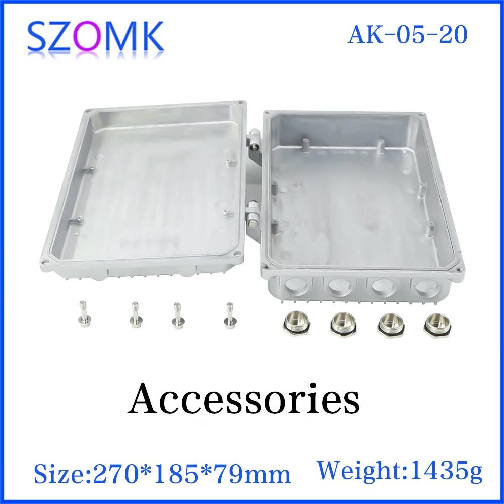 SZOMK 260x167x82mm Aluminum Die Casting Enclosure for Wireless Antenna Network Aluminum Alloy Die Casting Junction Project Box