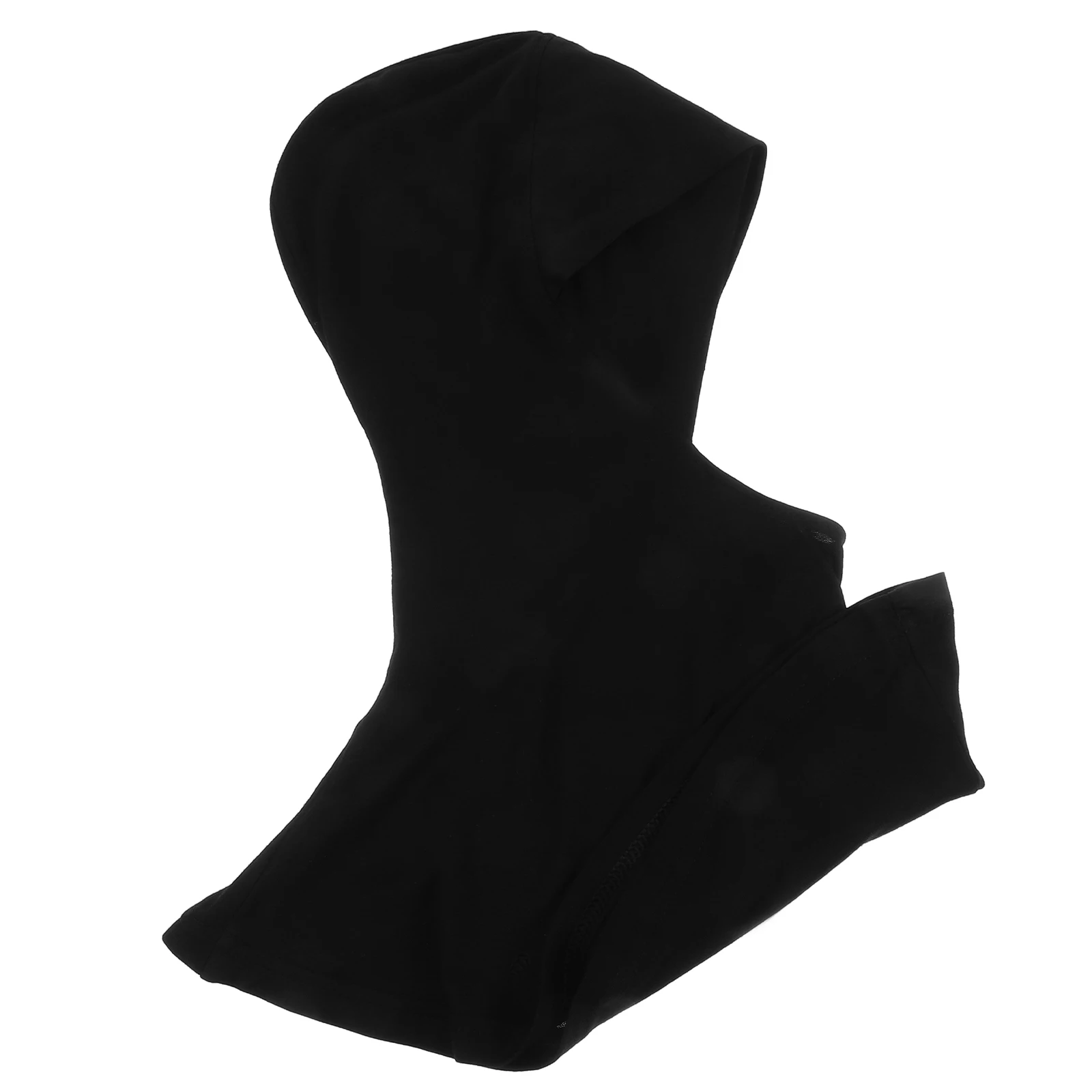 

Черный внутренний хиджаб с полным покрытием, регулируемый легкий дышащий мусульманский хиджаб, чехол на шею, костяной женский исламский головной убор 43x45 см