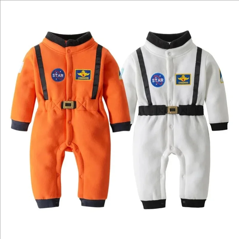 Children Cute Astronaut Cosplay Costume Space Suit Rompers for Baby Boys Girl Toddler Infant Halloween Birthday Party Clothing