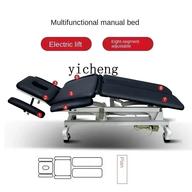 

Electric Lifting Multifunctional Manual Bed Pt Rehabilitation Technique Training Massage Couch