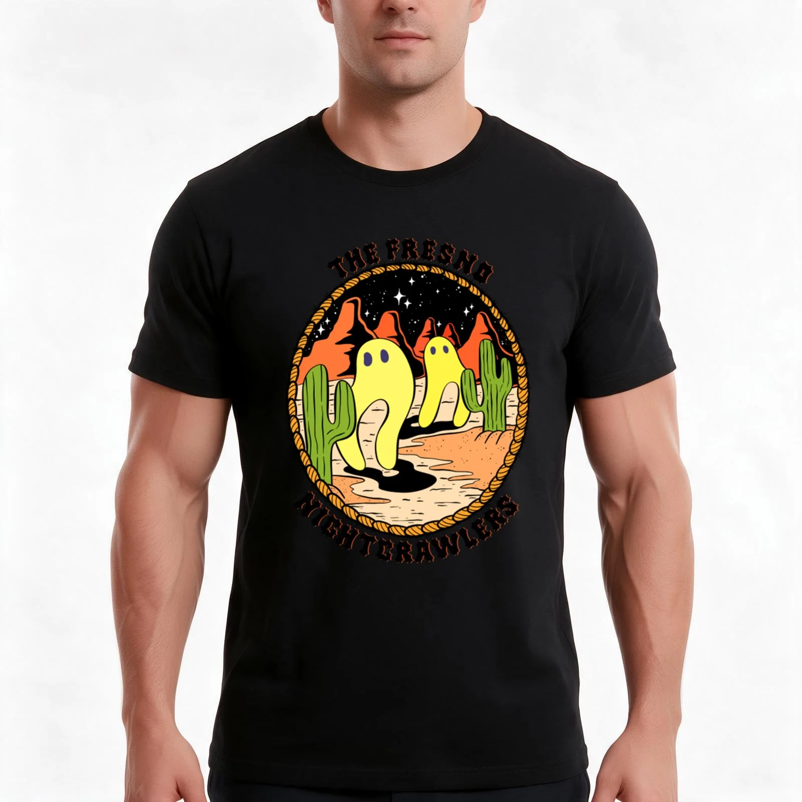 Cryptid The Fresno Nightcrawlers T-Shirt, Summer Casual Cotton Tee, Oversized Streetwear Tops, Vintage Graphic Print