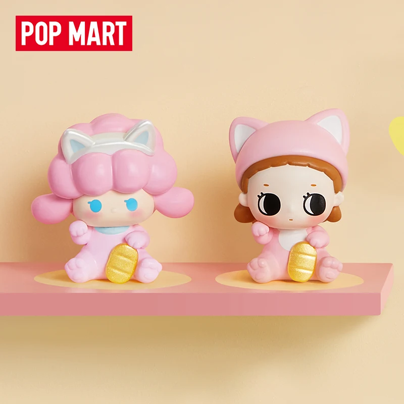 Popmart Popbean Lucky Cat Series Mini Blind Box Guess Bag Mystery Box Toys Doll Cute Anime Figure Ornaments Gift Collection