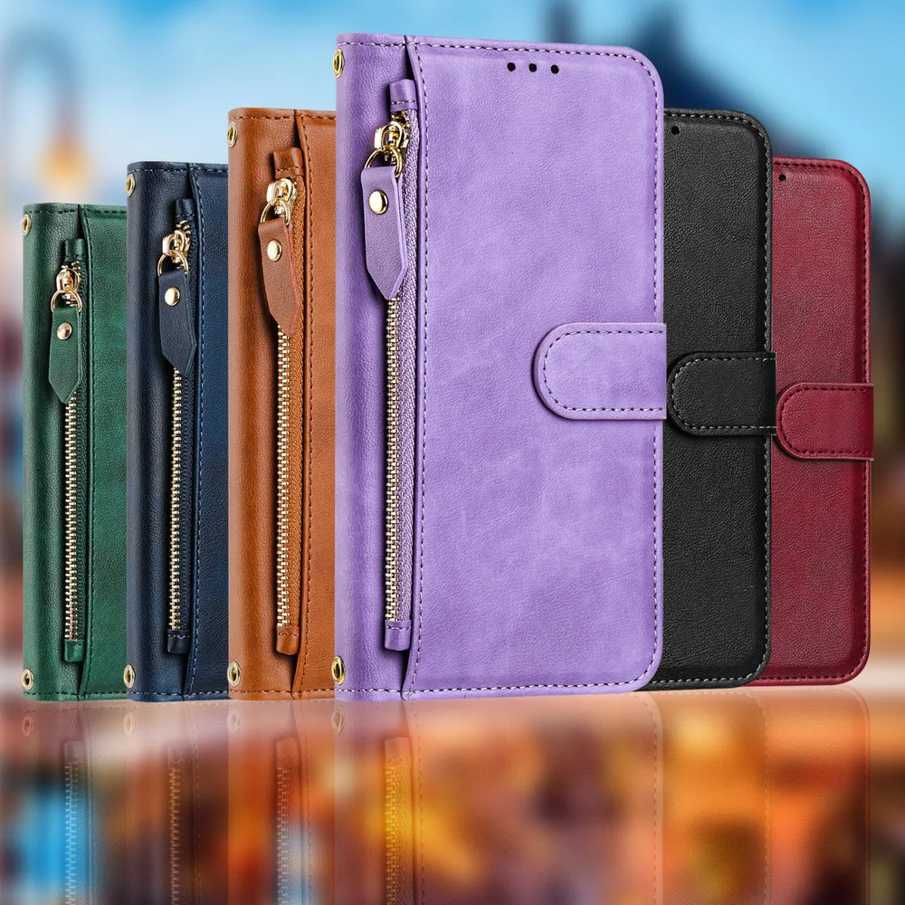 Zipper Wallet Case For Xiaomi 15 Ultra 5G Crossbody Leather Funda for Xiaomi 15T 14T 13T 11T 14 Pro Luxury Etui Mi 11 Lite Cover