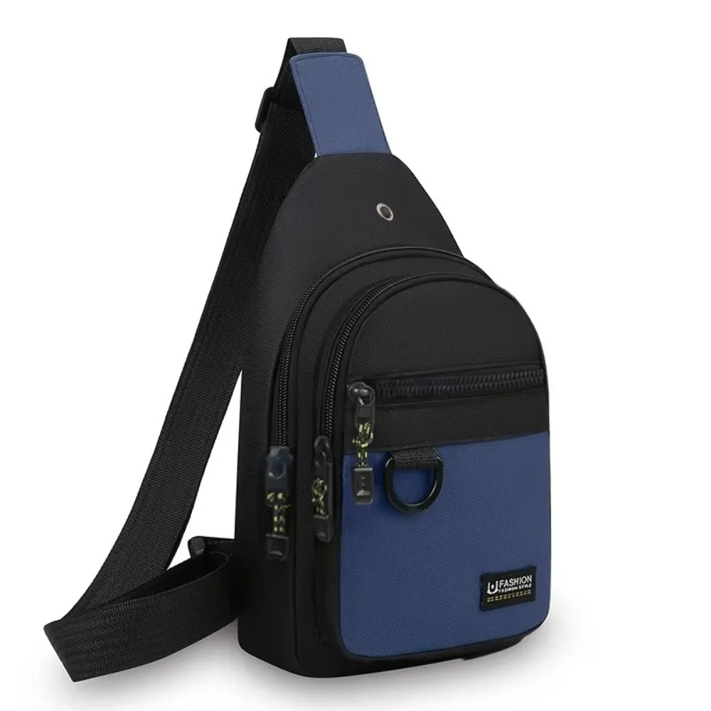 Stylish Oxford Cloth Chest Bag Adjustable Straps Large Capacity Shoulder Backpack Casual Crossbody Sling Bag Outdoor Sports