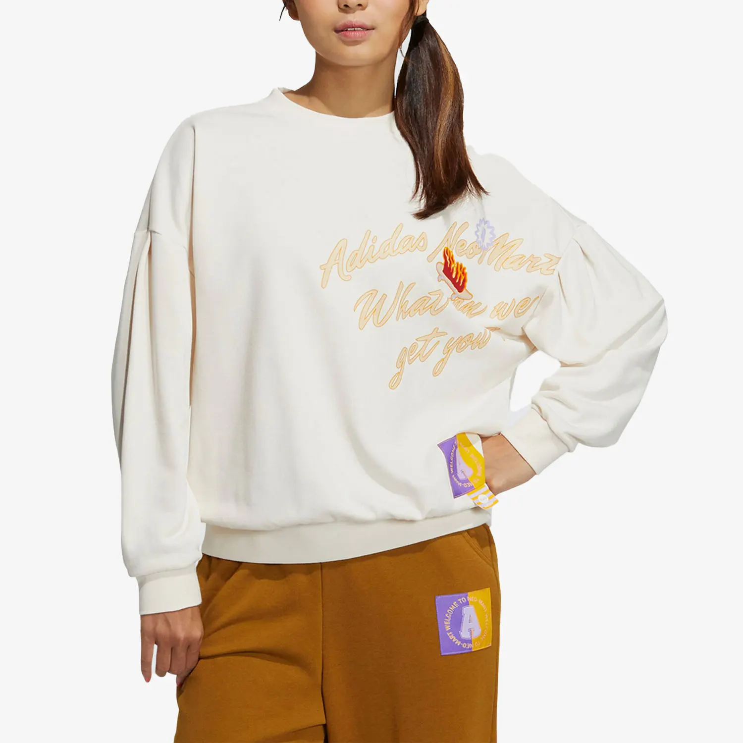 

Adidas Official Authentic NEO New Women's Printed Sport Hoodie IA6771