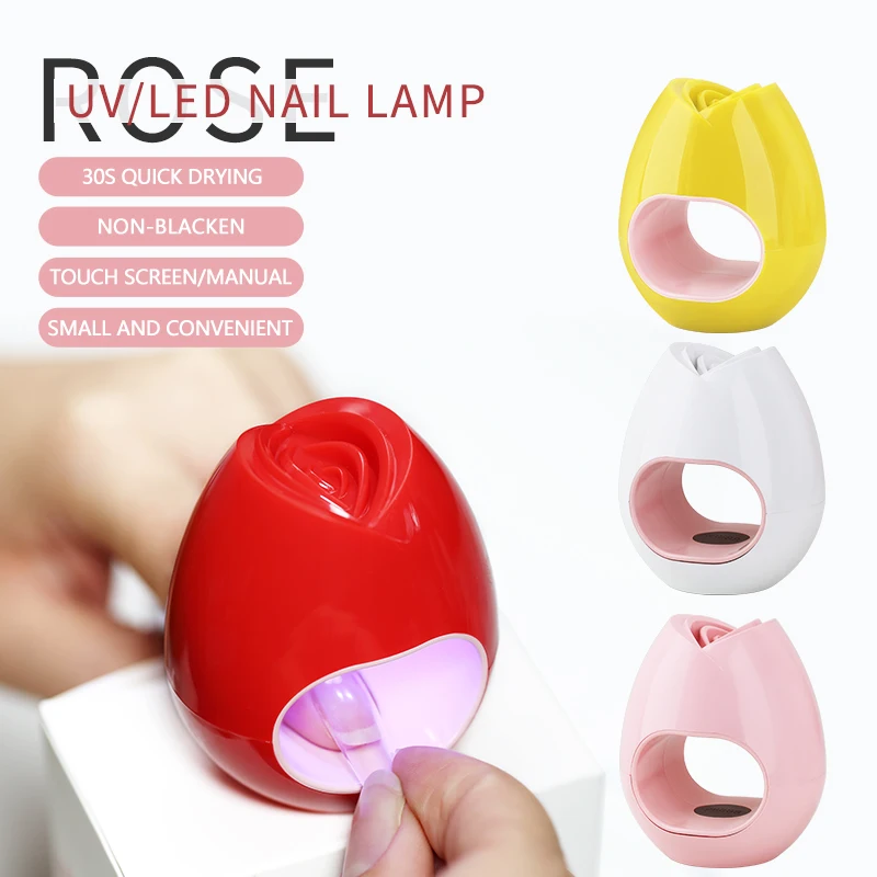 ArteClavo UV LED USB Lamp Manicure Mini Nail 30S Fast Dryer Machine Single Finger Nail Art Tool Gel Need Curing Rose Egg Fashion