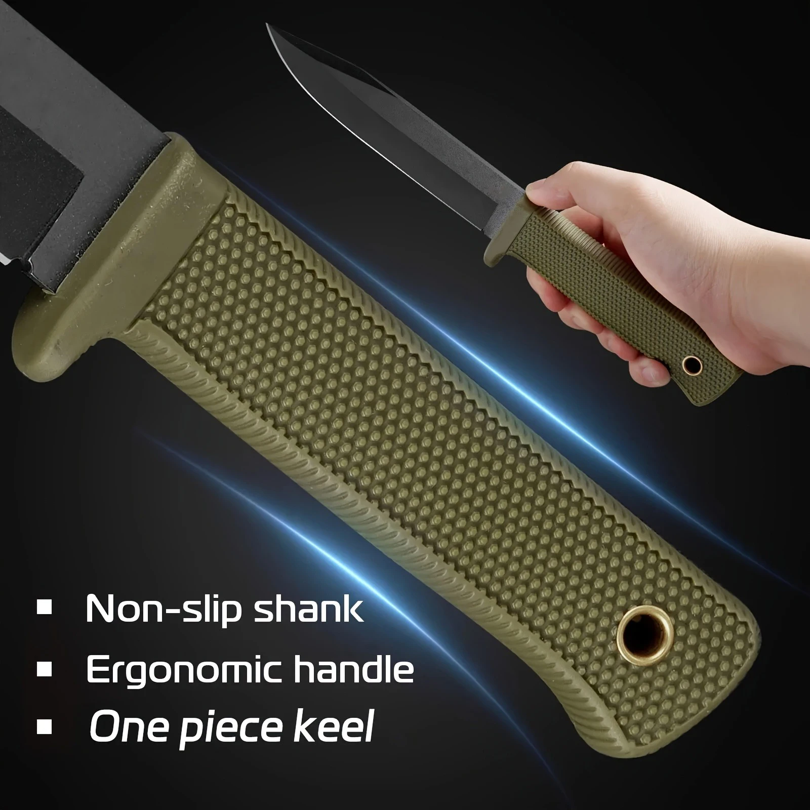 มีดพกพาสำหรับตั้งแคมป์แบบใบมีด - Hunting Knife Outdoor Edge บทวิจารณ์และราคา