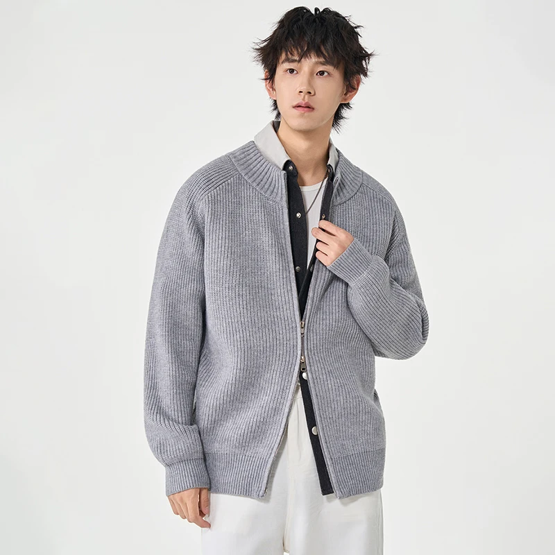 New Autumn Winter Men's Outdoor Sports Casual Sweater Cardigan Comfortable Versatile Breathable and Cold Resistant Warm Jacket