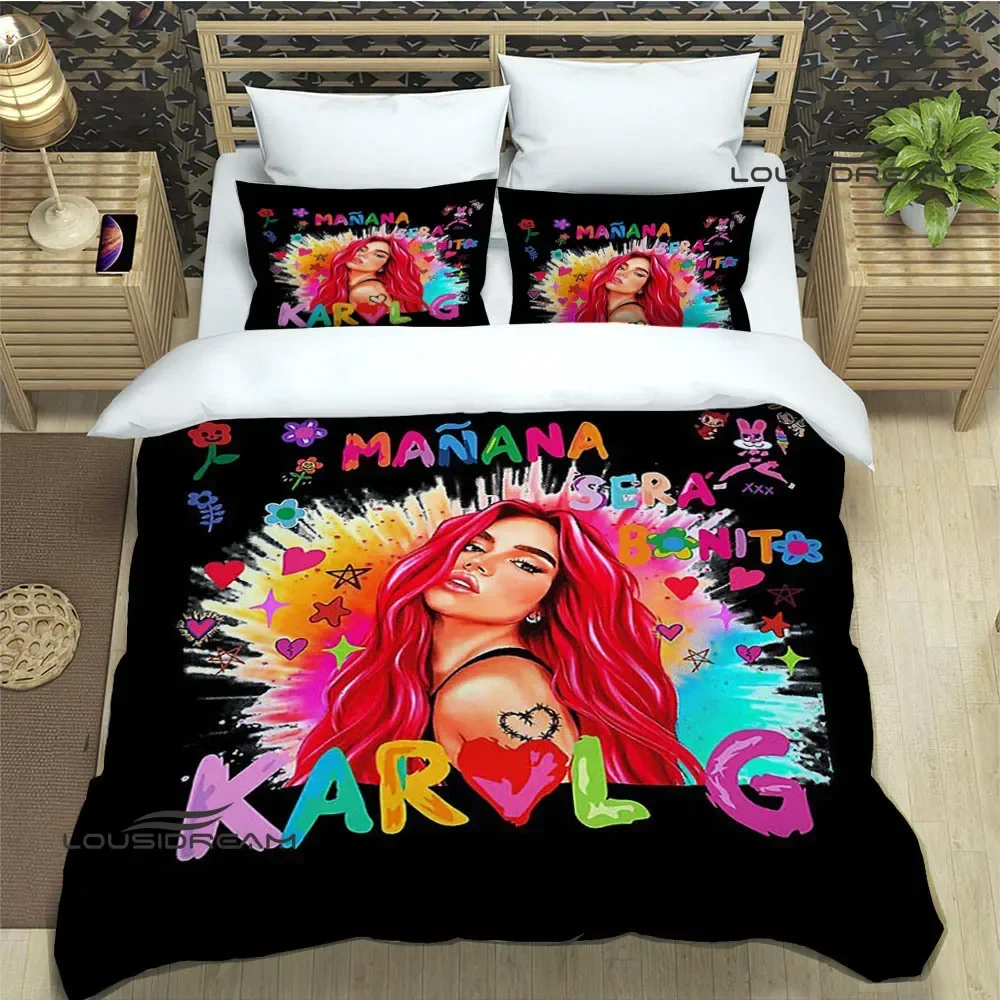 Karol G Fashion printed Bedding Sets exquisite supplies set duvet cover bed comforter set bedding set luxury birthday gift