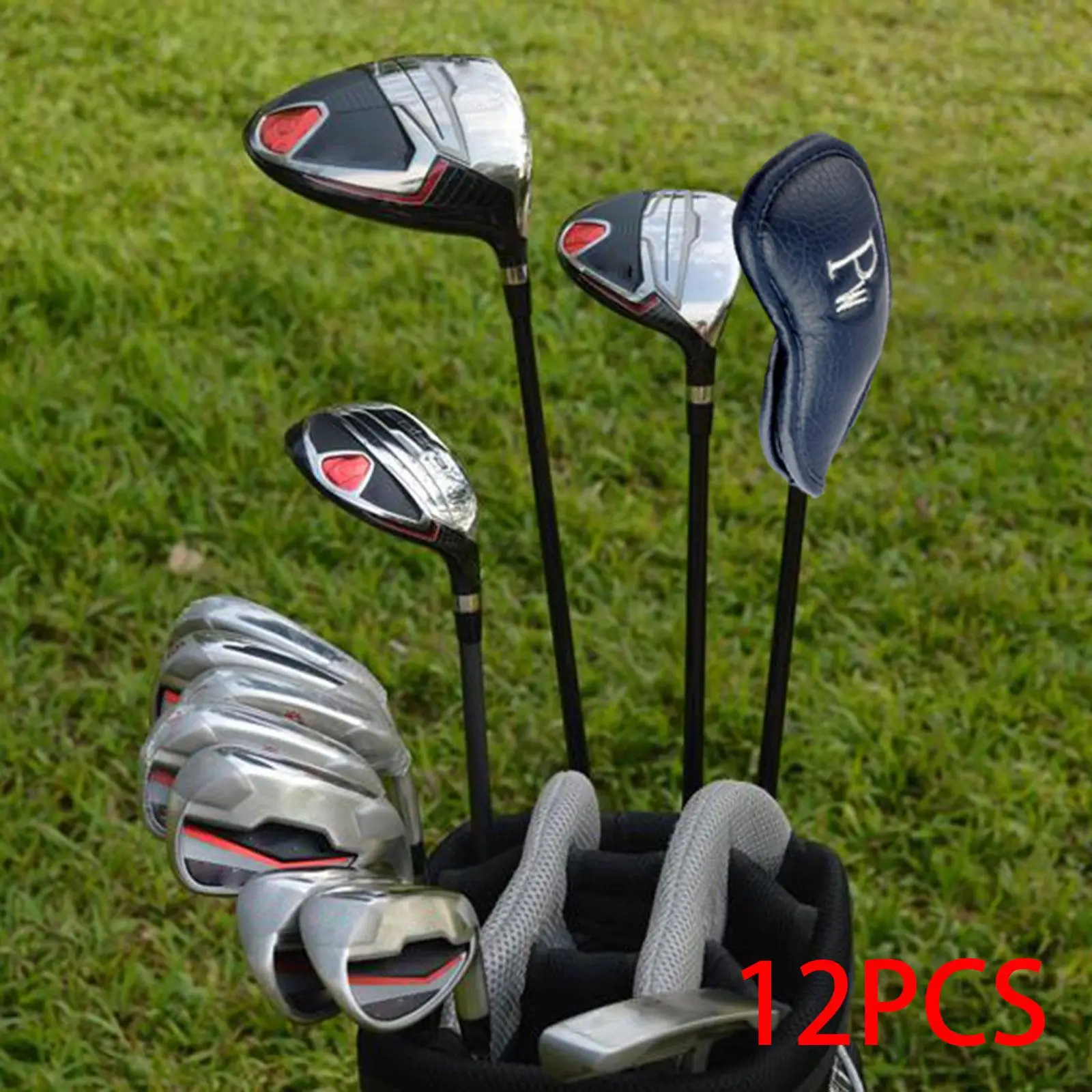 12 Pieces Golf Iron Headcover Golf Club Head Cover Anti Scratch Putter Protective Sleeve Golf Cue Sticky Golfer Equipment