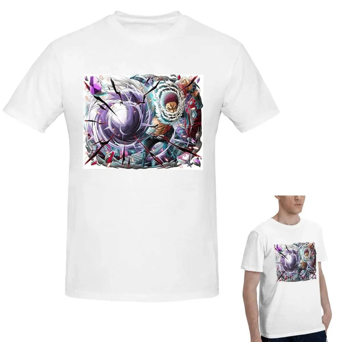 

100% Cotton Katakuri T-Shirt Men's Funny Oversized T Shirt Men Round Neck Summer Shirts Tops S-6XL