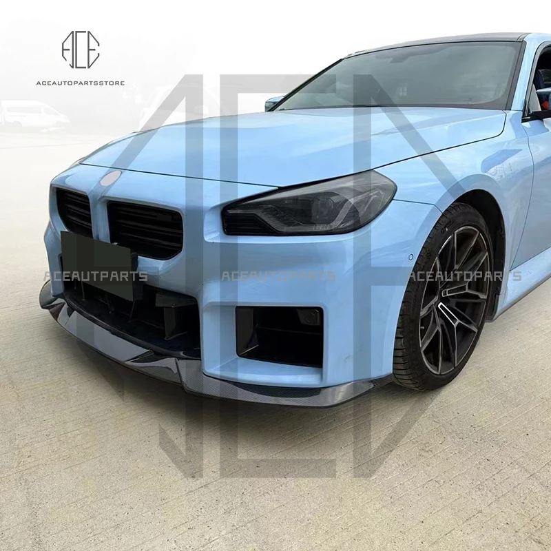 For BMW M2 G87 2021 2022 2023 High Quality Real Dry Carbon Fiber Car Bumper Front Lip Diffuser Spoiler Protector Cover Body Kit