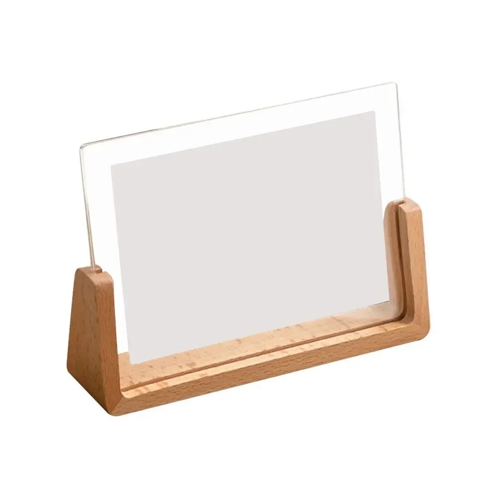 Creative Walnut & Beech Acrylic U Shape Photo Frame, Wedding Decor