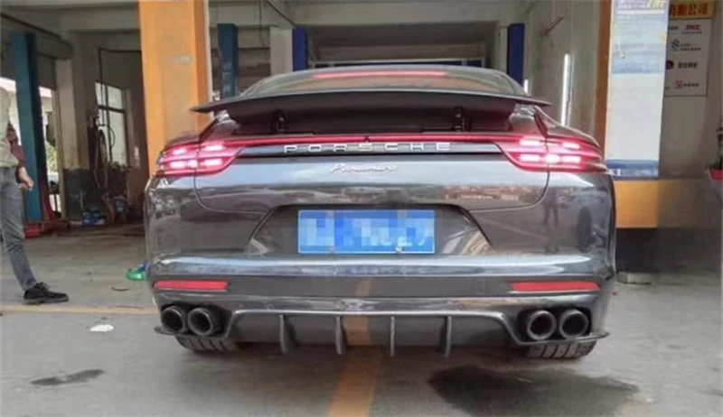 Untuk Porsche Panamera 971 2018 2019 2020 2021 2022 2023 ReaI Kit Spoiler Bibir Belakang Bumper Serat Karbon
