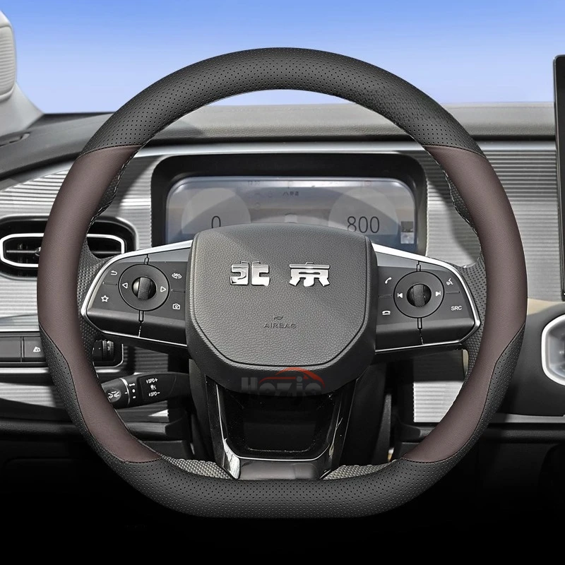 

Leather Car Steering Wheel Cover for BAIC BJ30 BJ40 BJ60 BJ80 BJ90 X3 X7 BEIJING X55 Steering Covers Interior Accessories