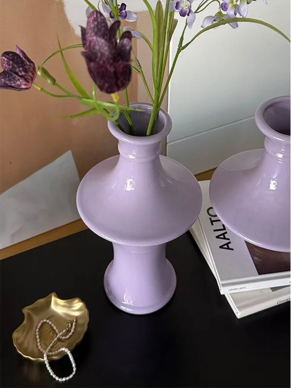 

Современная фиолетовая ваза Simplici Purple Rhythm Bamboo Node Cerc для цветов, для гостиной, для имитации цветочных композиций, домашний декор