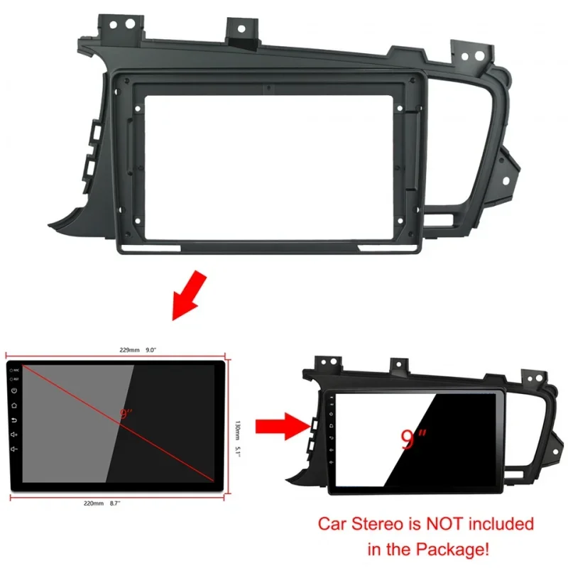 9inch big screen 2 Din android Car Radio Fascia For Kia K5 Optima 2011-2015 LHD RHD Android CAR Radio Dask Fitting Panel Kit