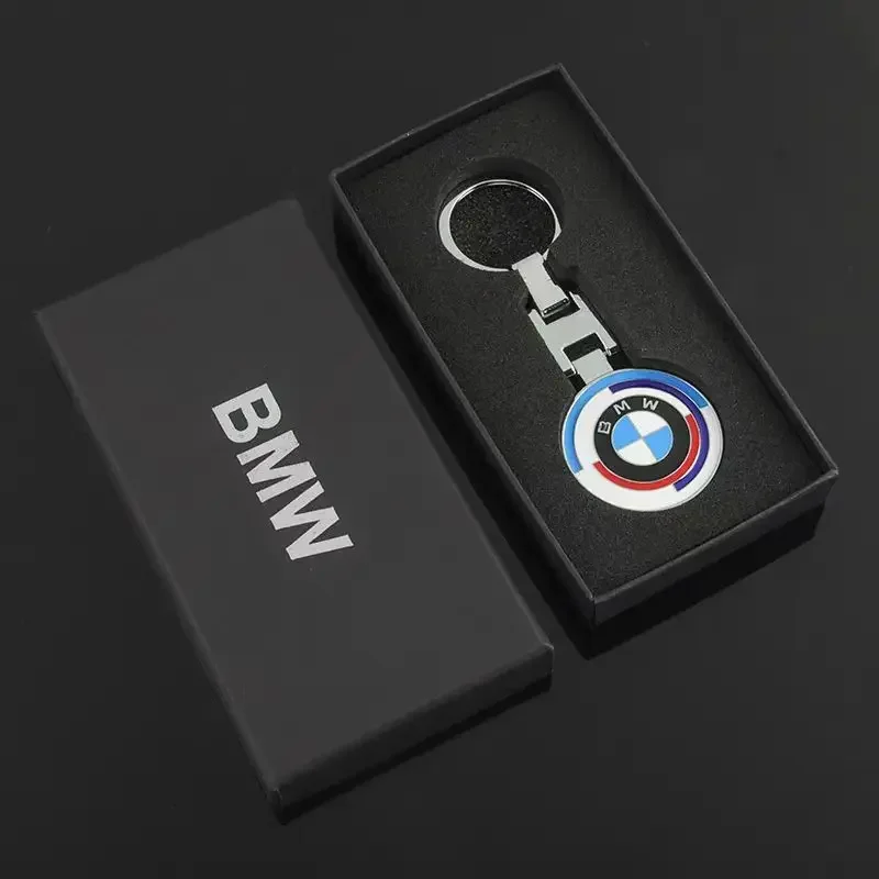 Metal Round Car Keychain Emblem KeyRing Pendant For BMW E46 E90 E60 F30 F10 E39 E36 F20 G30 G20 E87 E92 E91 E30 F11 F31 X1 X2 X3