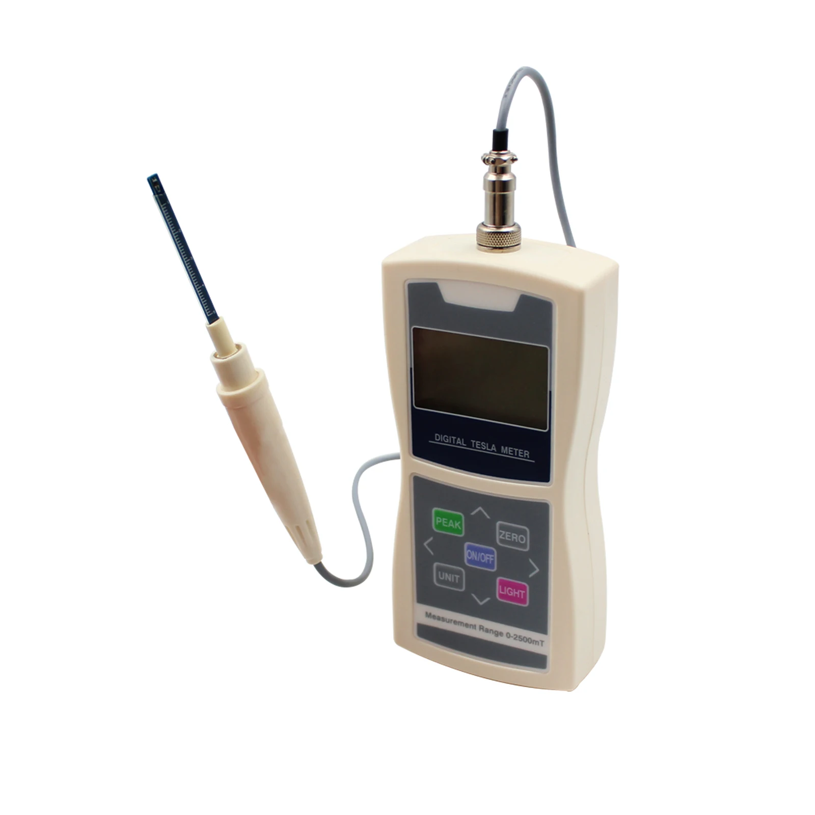 2025Digital Tesla Meter Gaussmeter 0-2400mT Surface Magnetic Field Tester with Force Measuring Probe