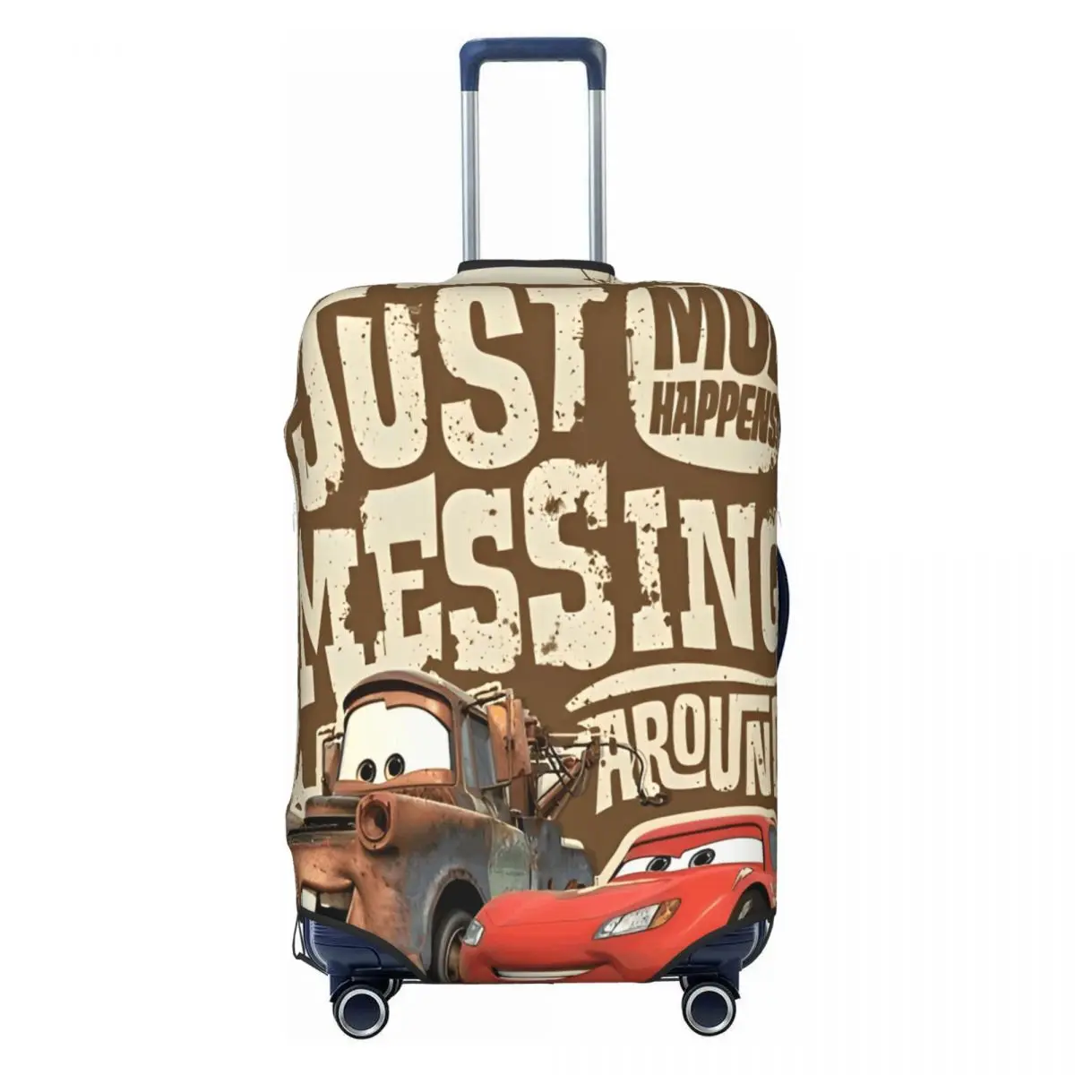 

Lightning Mcqueen Suitcase Cover Cruise Trip Protection Holiday Fun Luggage Accesories