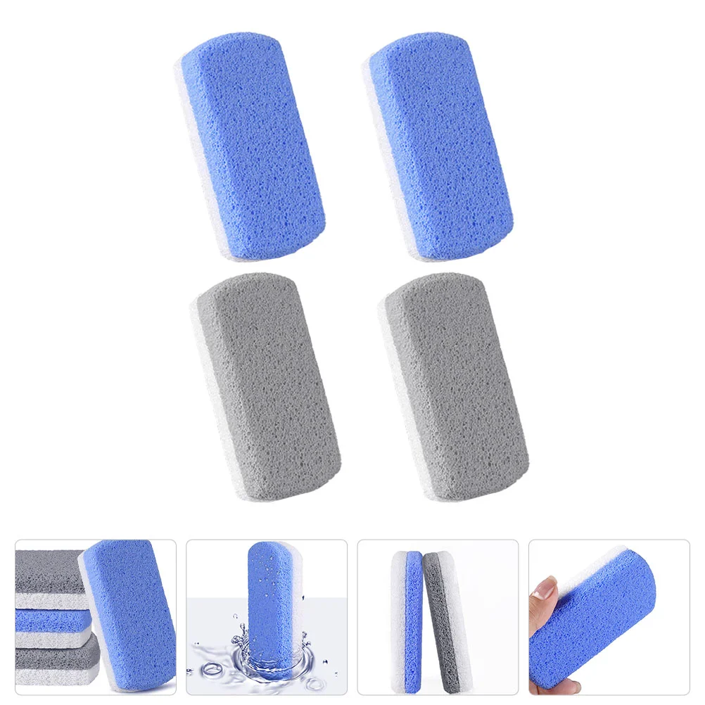 

4 Pcs Two-color Pumice Stone Spong Pedicure Tools Portable Foot Grinders Dead Skin Clippers