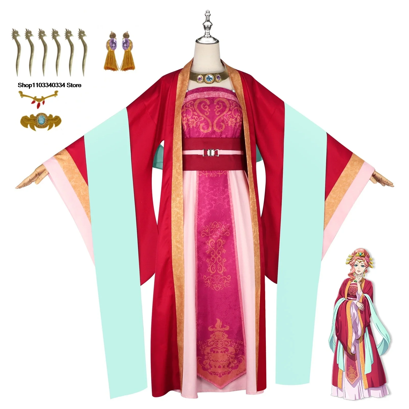 CosplayAnime Apothecary Diaries Gyokuyo คอสเพลย์ผู้หญิงชุดเครื่องแต่งกายชุดสวมบทบาทฮาโลวีน Carnival ชุด