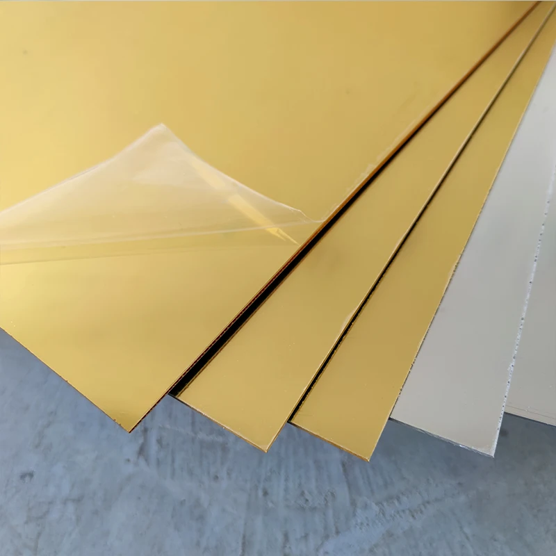 Acrylspiegel Großhandel, dekorativer Wandspiegel, schwarzer Acrylspiegel, goldene Acrylplatte zu verkaufen