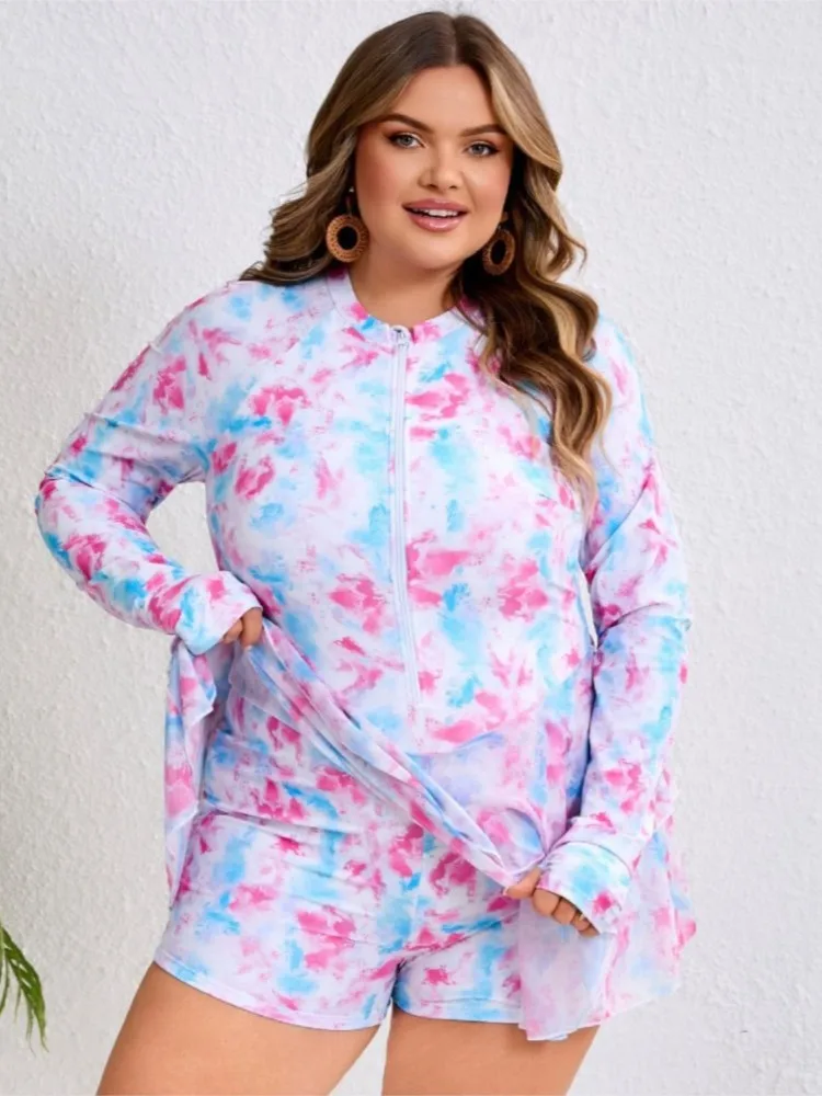 

L-4XL Plus Size High Waist Bikini Women's Push Up Large Size Swimsuit Summer Mujer Big Size Tummy Control Swimwear Bikini Sets