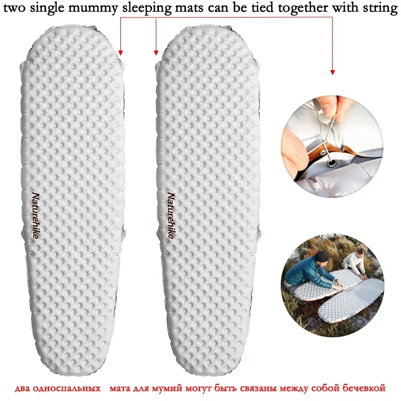 Naturehike Air Mats R Value 5.8 Outdoor Sleeping Pad Ultralight Travel Camping Mattress 1 Person Air Cushion Hiking Trekking