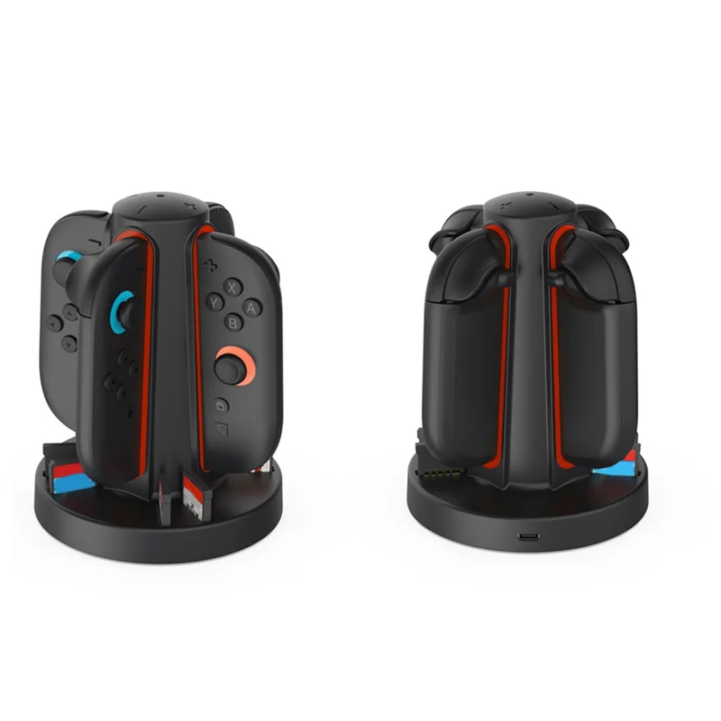 4In1 Charging Dock For Switch 2 Controller Charging Station Card Storage Base With 360° LED Indicators For NS Switch 2