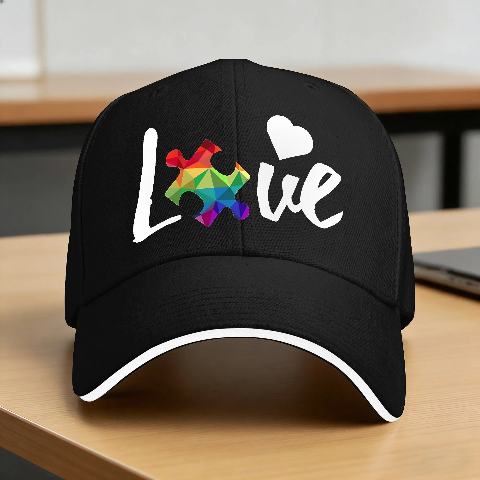 Love Autism Awareness Gift  Baseball Cap  Men Women Trucker Hat Summer Street Style Running Hippie Sunscreen Baseball Caps