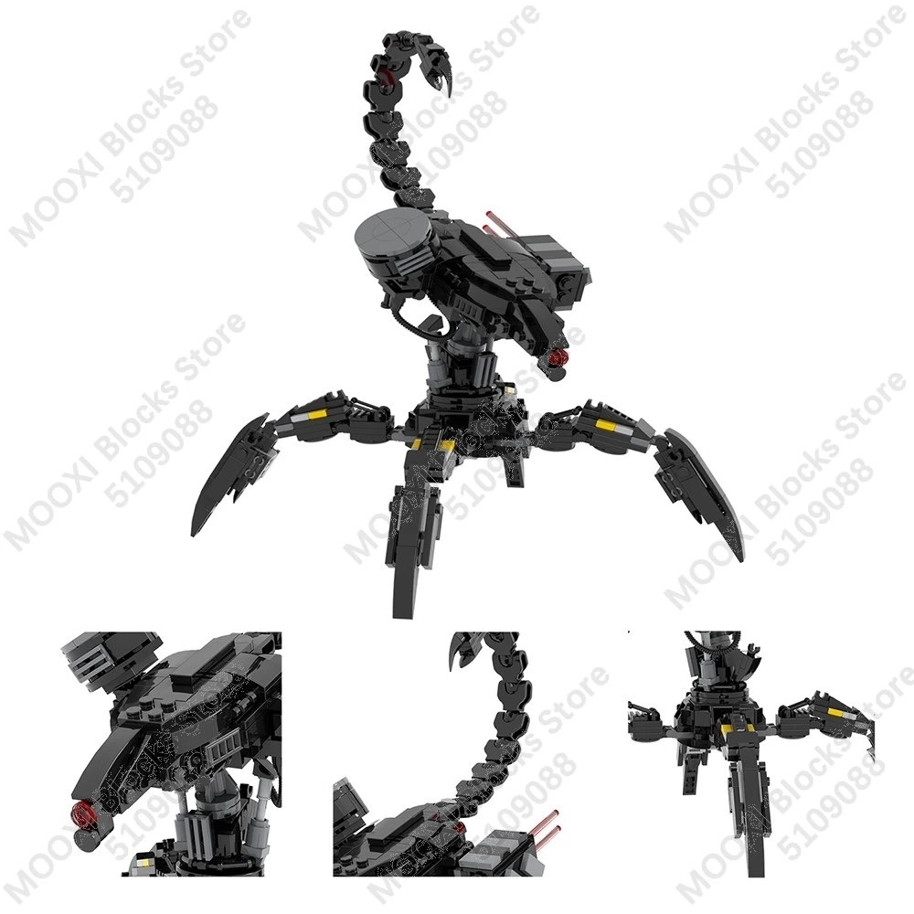 MOOXI لعبة عمل الشكل روبوت Mecha Horizon الوحش دراجة نارية اللبنات مجموعة نموذج MOC الطوب الاطفال لعب هدية عيد ميلاد