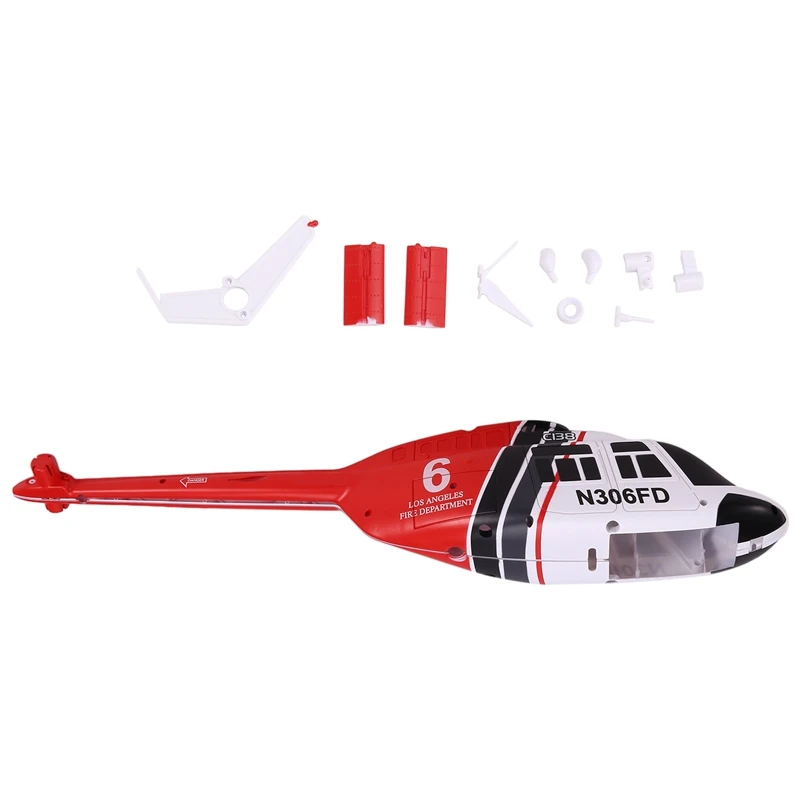 

RC Toy Helicopter Upgrade C138 Fuselage Shell Kit For RC ERA C138 Bell 206 1:33 RC Toy Helicopter Parts Red