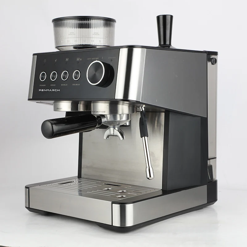 

User Friendly Innovative Advanced Penmarch Espresso Machine With Grinder Smart Controls Stainless Steel For Home Coffee Crafting