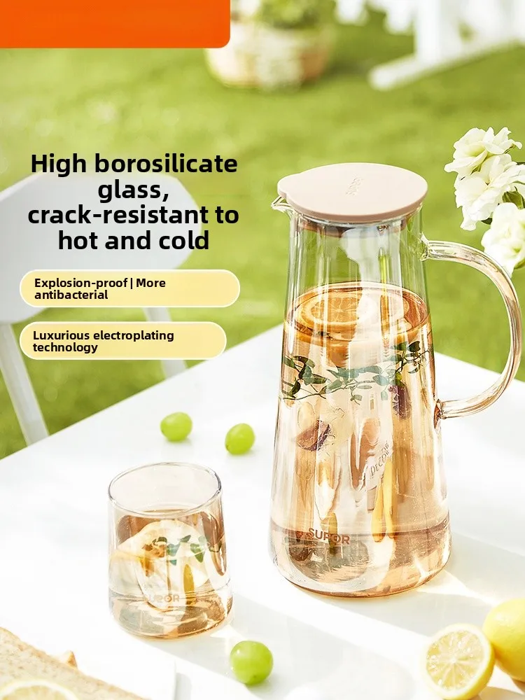 

High Capaci Glass Cold Water Pot for Tea Brewing And Cool Water SUPOR Chinese Sle Water Kettle Large Capaci Heat Resistant