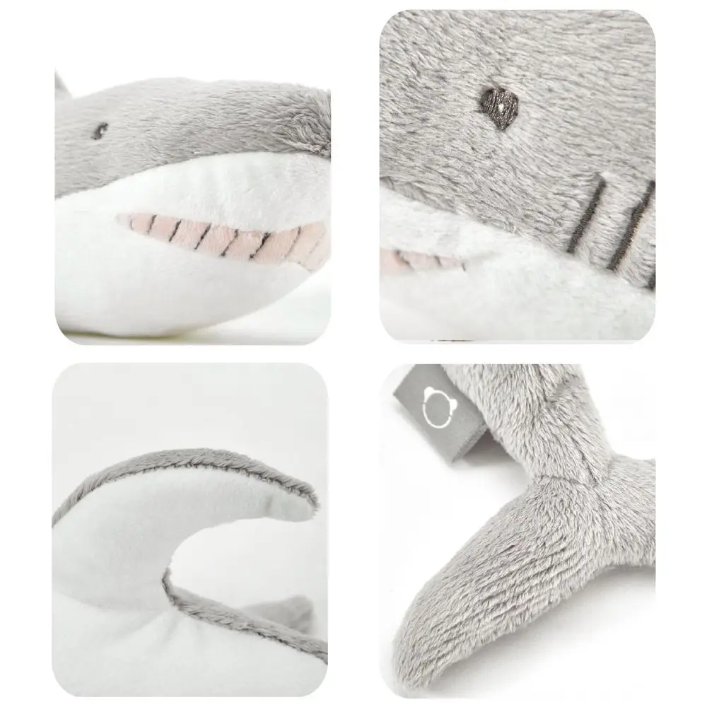 Sea Animal Sharks Plush Toys Fish Pillow Simulation Stuffed Sharks Doll Soft and Cute Comfort Grey Shark Plush Kids Girls