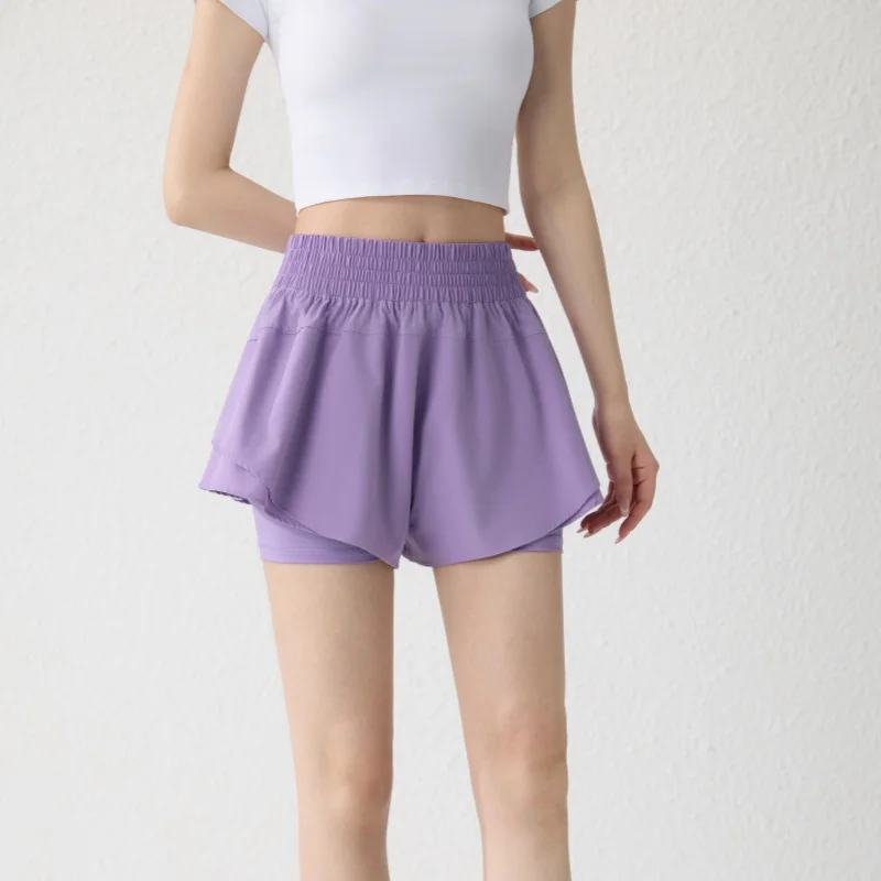 High Waist 2-in-1 Women's Athletic Shorts Quick Dry Elastic with Hidden Pocket for Running Yoga Gym Workout Sports Casual Wear