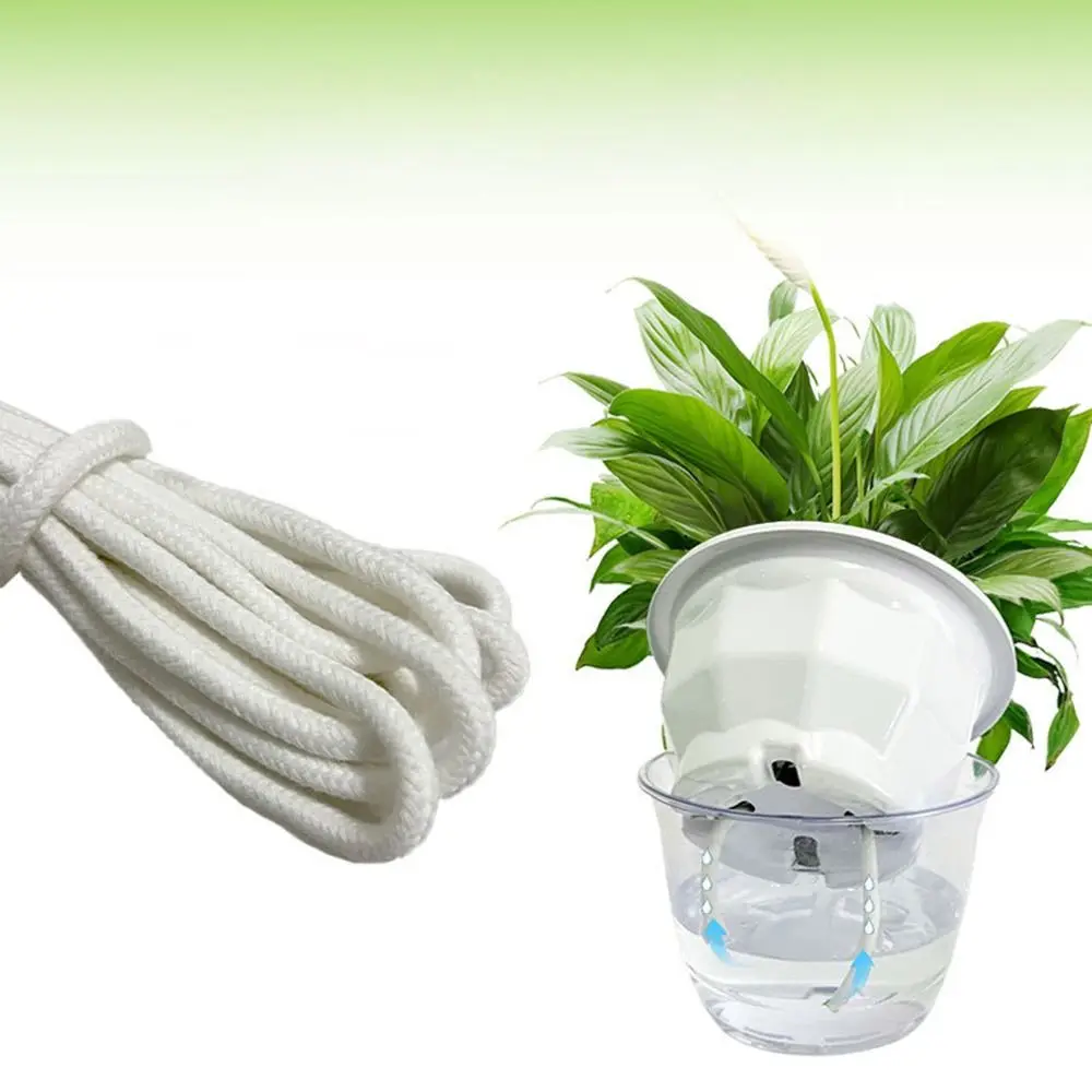 Drip Irrigation Absorbent Cotton Rope System Washable 4/5/6/8mm Watering Wick Cord Self-Watering Easy To Use