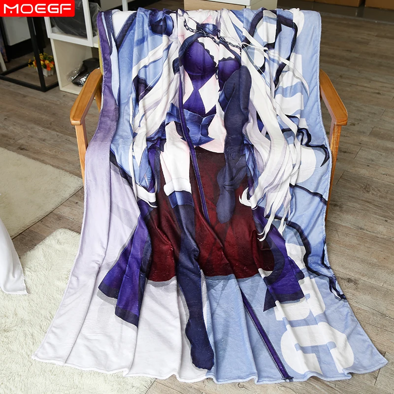 Rest Room Flannel Bedsheet, FGO Anime Soft Blanket, Fate Grand Order Alter Jeanne d'Arc, 150x220cm